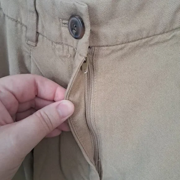 Old Navy Extra High Rise Taylor Straight Trouser Pants Tan Cargo Women's Medium - Picture 5 of 7